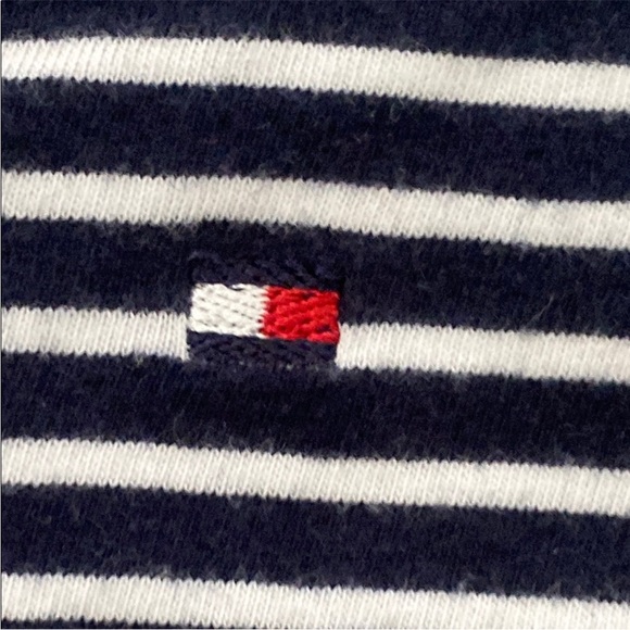 TOMMY HILFIGER Navy and White Striped Top. Size 16 (XS) - Picture 5 of 9